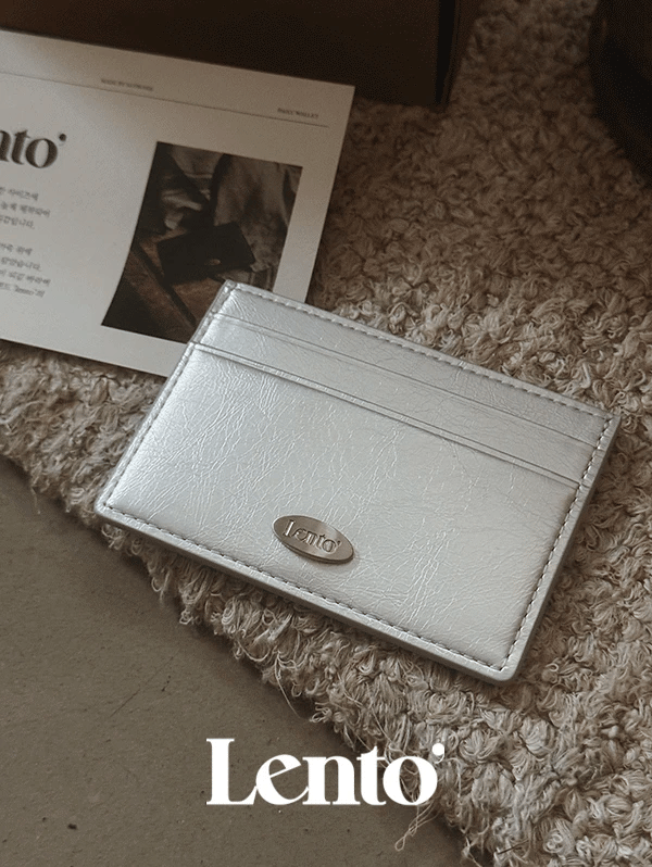 [NEW Color! Silver] Slowand #LENTO. minimal card wallet (牛皮) (6色)