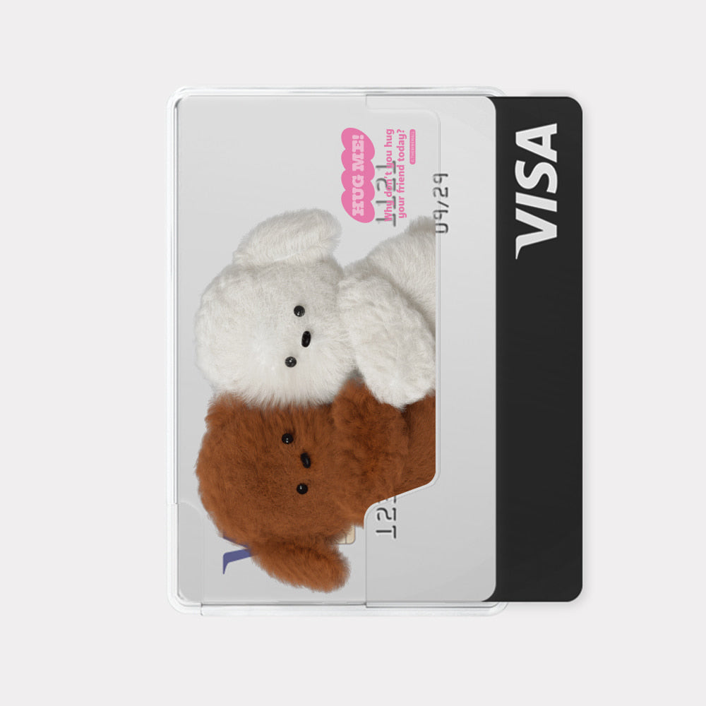 Theninemall Big Hug Puppy Magsafe Card Zip