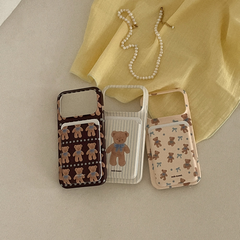 Cocoa Teddy Phone Case (Hard/Card Storage/Magsafe)