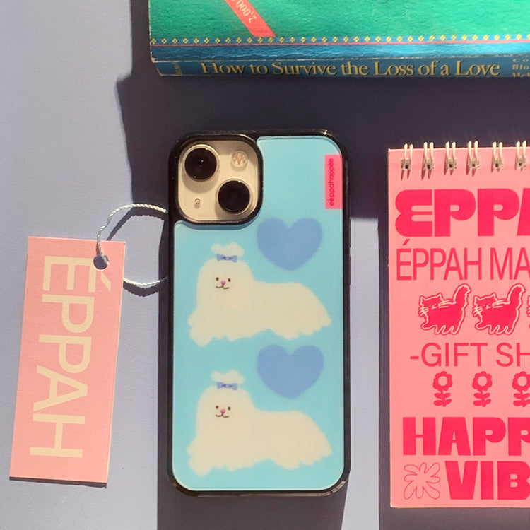 Eppah Skyblue Long Hair Maltese Case (Epoxy bumper/Glass/Magsafe)