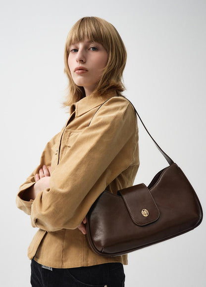 MARITHÉ FRANÇOIS GIRBAUD CIRCLE LOGO HOBO BAG brown