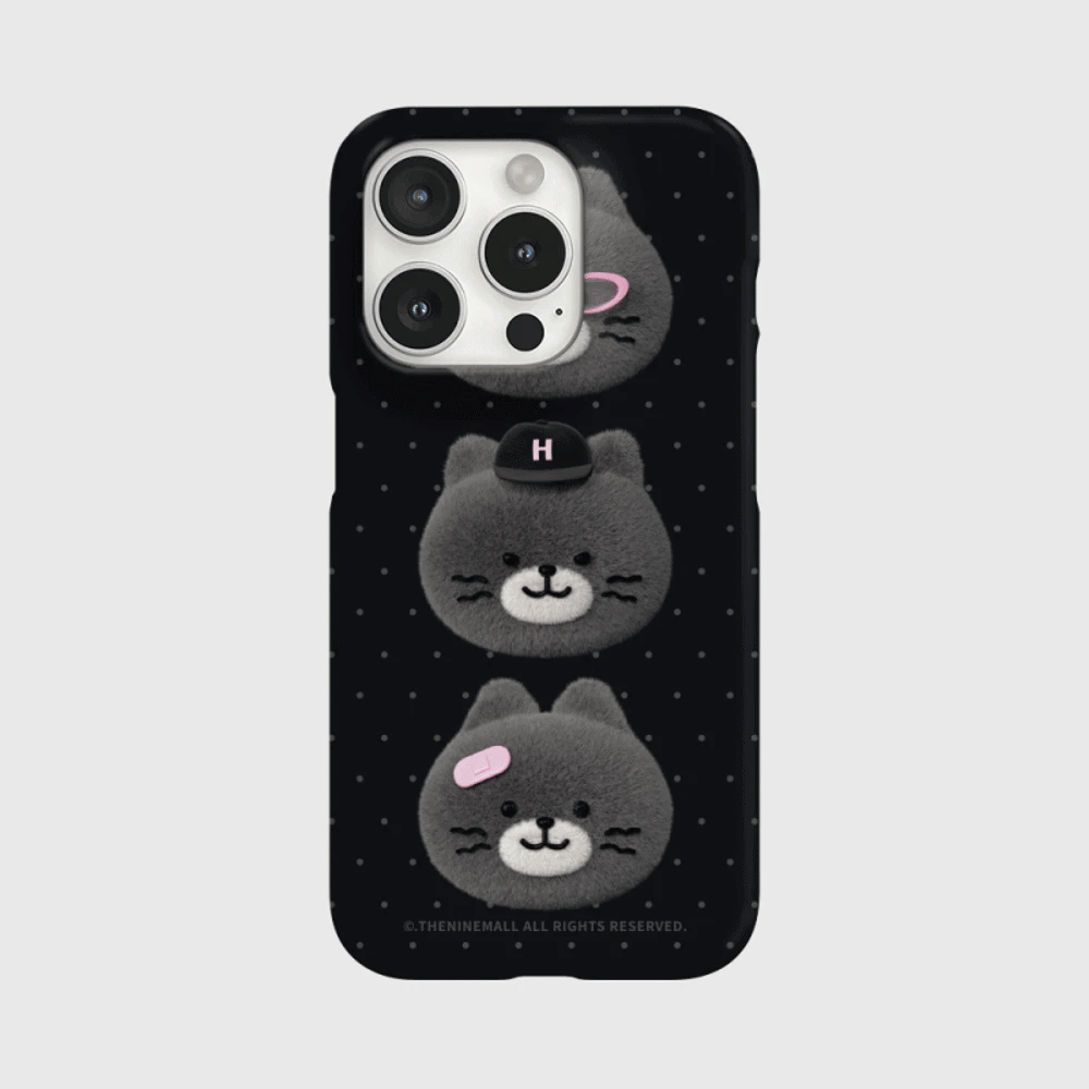 Bad Hey Cat Face Phone Case (Hard/Card Storage/Magsafe)
