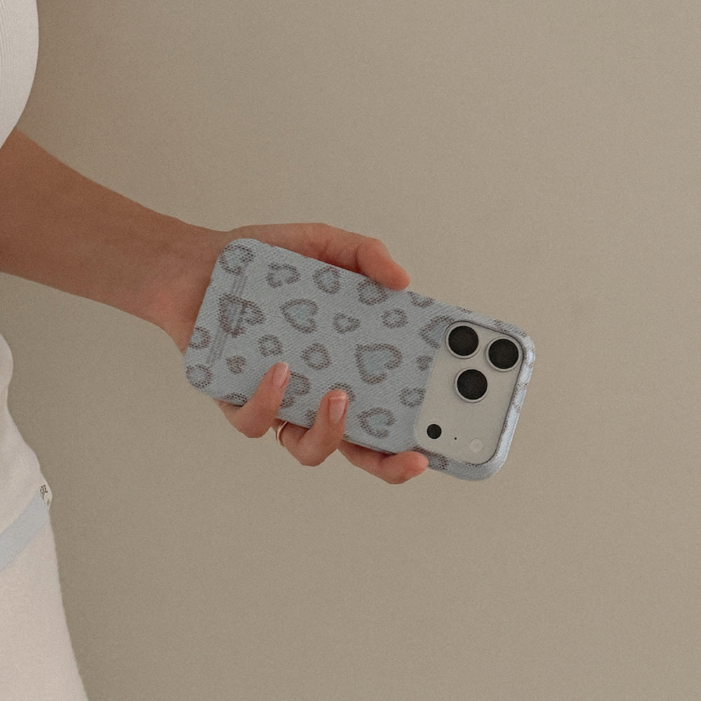 Lovely Leopard Fabric Phone Case (Hard/Card Storage/Magsafe)