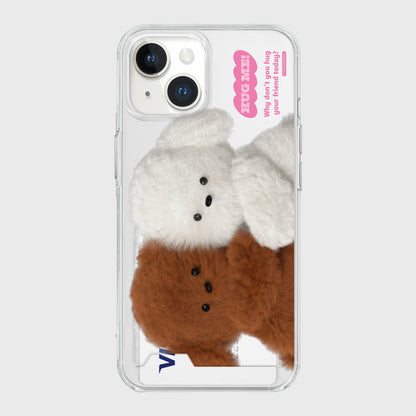 Big Hug Puppy Phone Case (Clear/Tank Clear/Clear Card Storage)