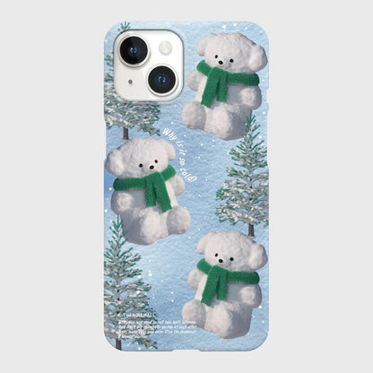 Pattern Puppy Snowman Phone Case (Hard/Card Storage)