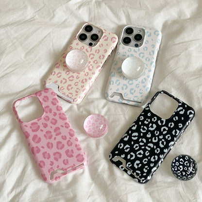 Leopard Pattern Phone Case (Hard/Card Storage) (4色)