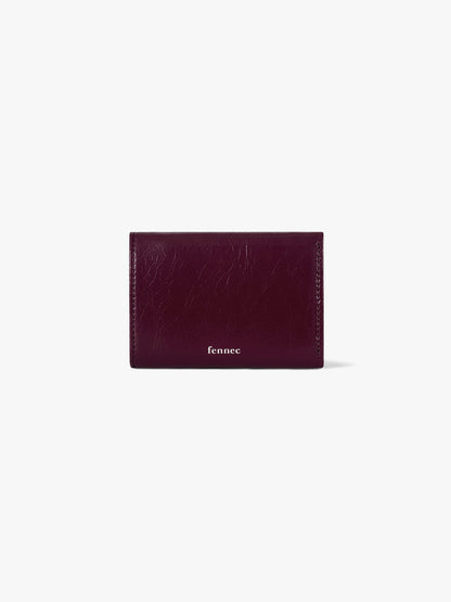 Fennec Crinkle Triangle Triple Wallet - Deep cherry