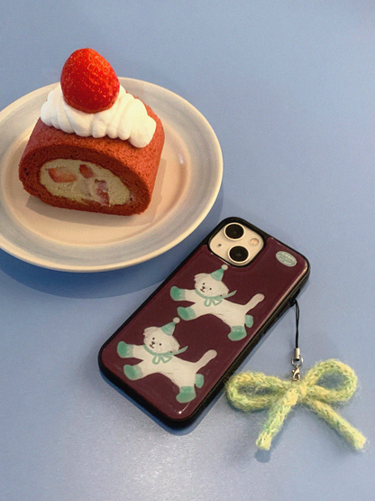 Eppah Winter Knit Maltese Brown Case (Epoxy bumper/Glass/Magsafe)