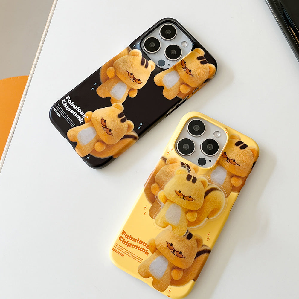 Pattern Fabulous Chipmunk Phone Case (Hard/Card Storage) (2色)