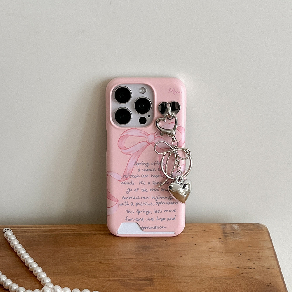 【Set】Spring Lettering(硬殼插卡款)+Tag holder+Keyring