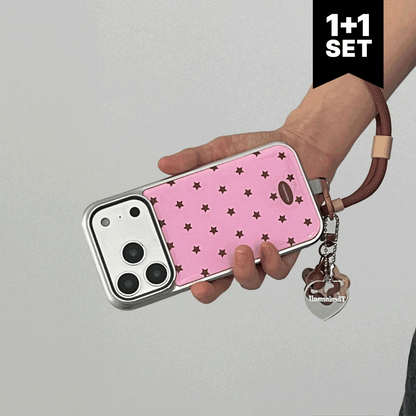 【Set】Star Sprinkle (Silver Bumper Case)+手機繩