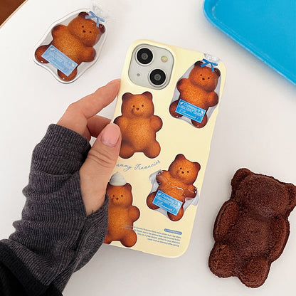 Pattern Gummy Financier Phone Case (Hard/Card Storage) (2色)