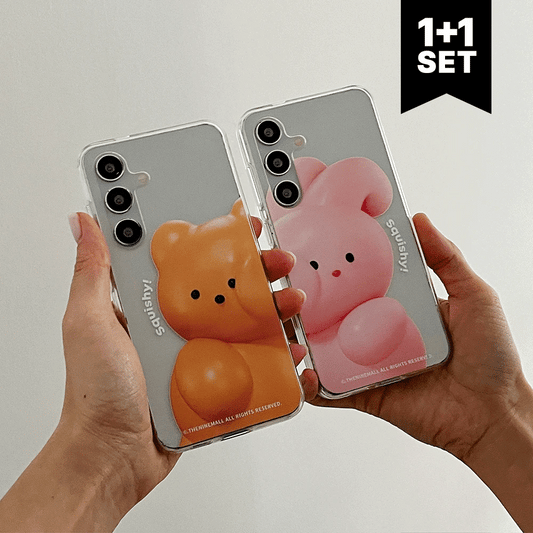 【1+1 set】Squishy Couple Phone Case (Clear 透明殼)