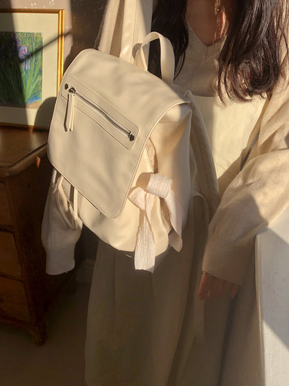 Ovuni Classic Bow Backpack_Cream