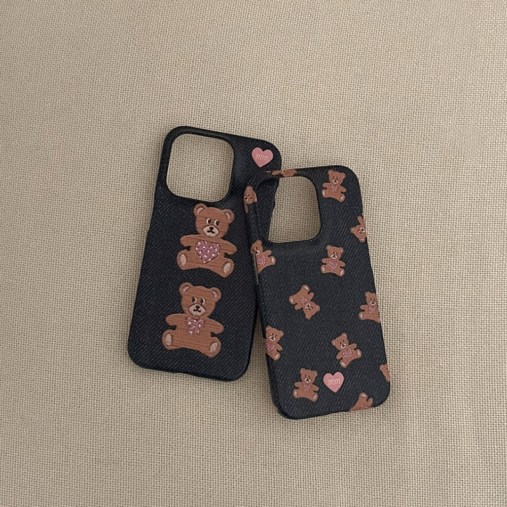 Love Teddy Stitch Phone Case (Hard/Card Storage/Magsafe)