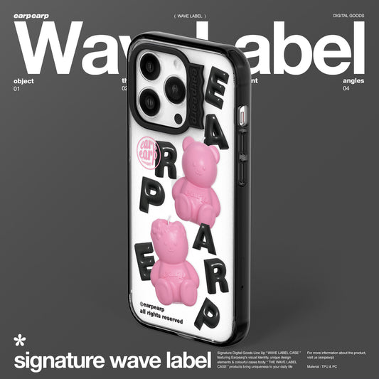 PINK FACO OBJECT-BLACK (Wave Label Clear Case)