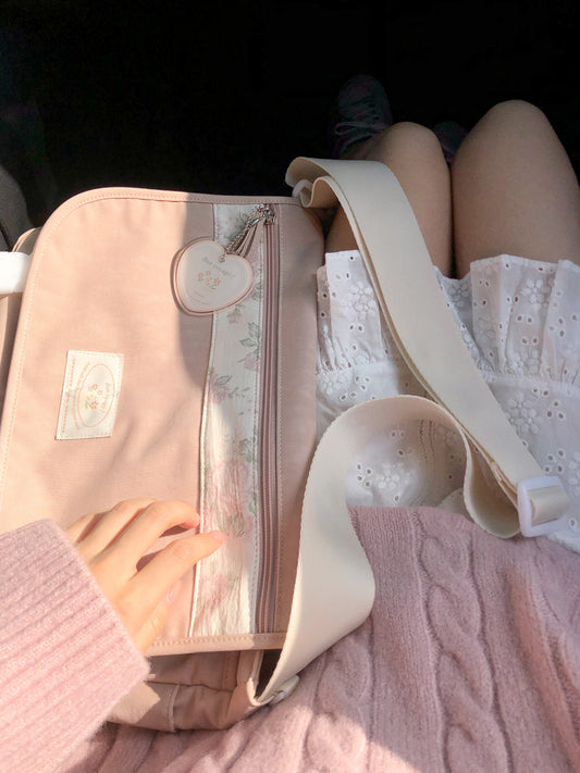 Ovuni Bon voyage messenger bag _nude pink