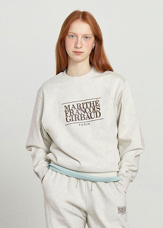 MARITHÉ FRANÇOIS GIRBAUD CLASSIC LOGO SWEATSHIRT OATMEAL