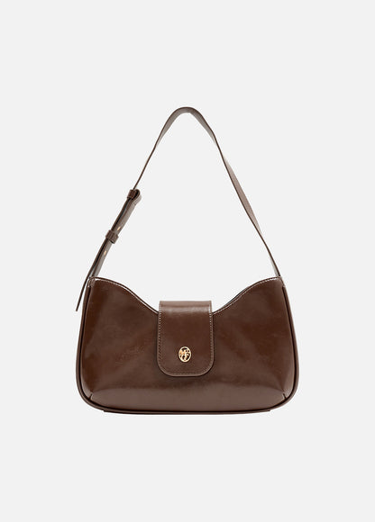 MARITHÉ FRANÇOIS GIRBAUD CIRCLE LOGO HOBO BAG brown