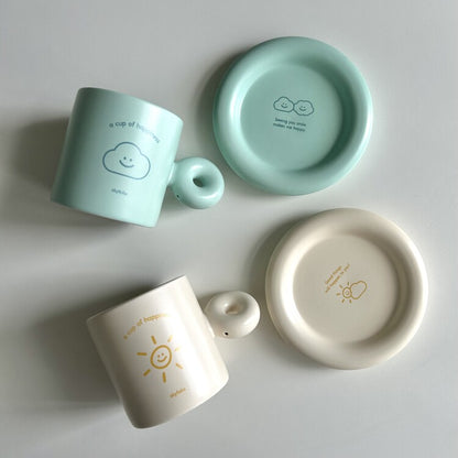 Skyfolio Happiness Cup & Saucer Set (2色)