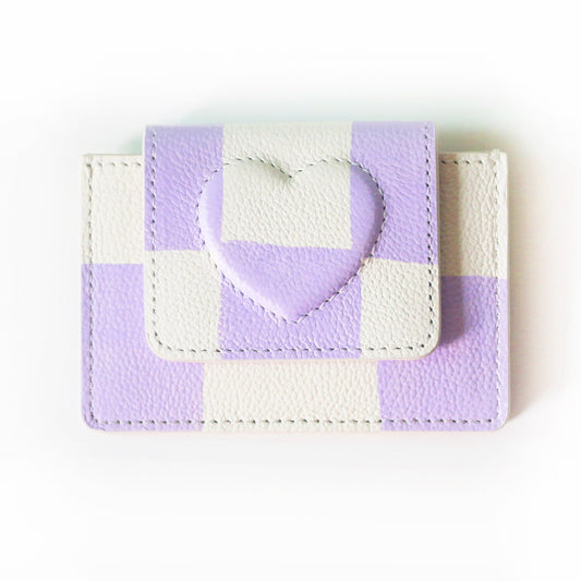 Keike 'shape of' wallet - purple check