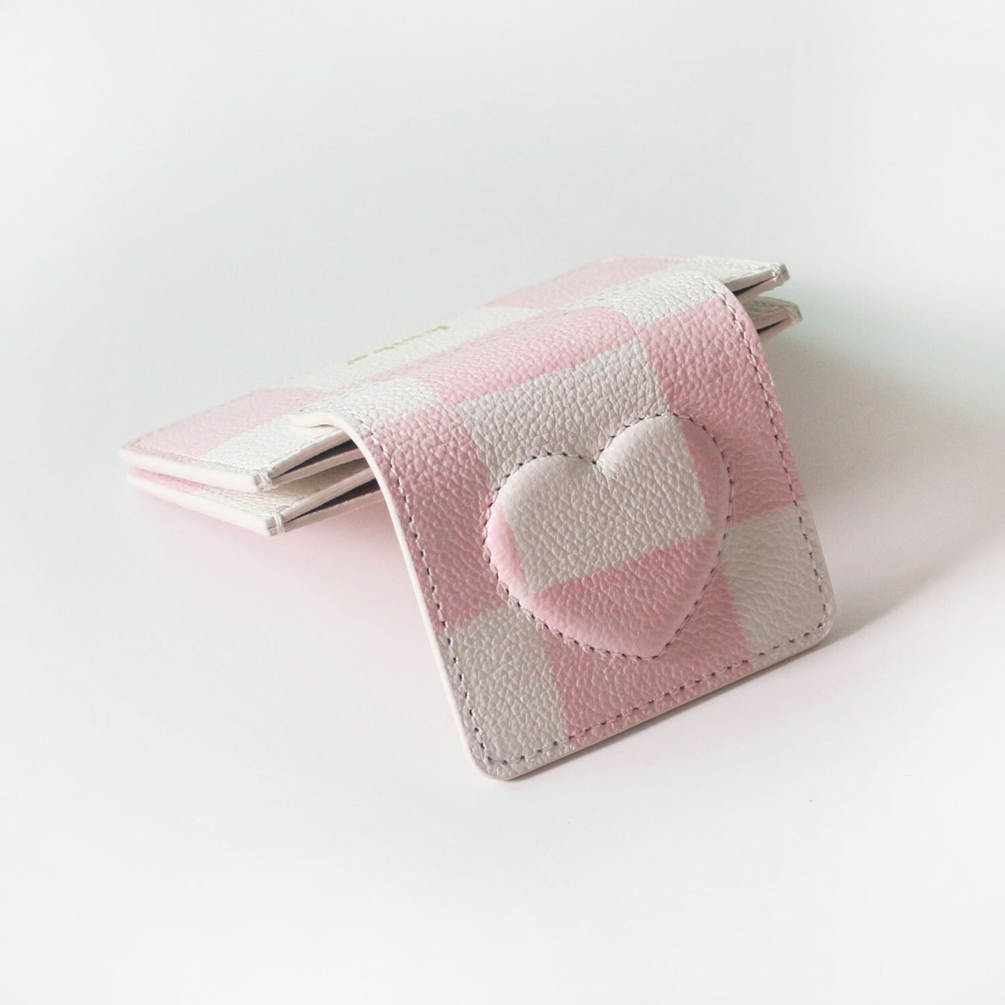 Keike 'shape of' wallet - pink check