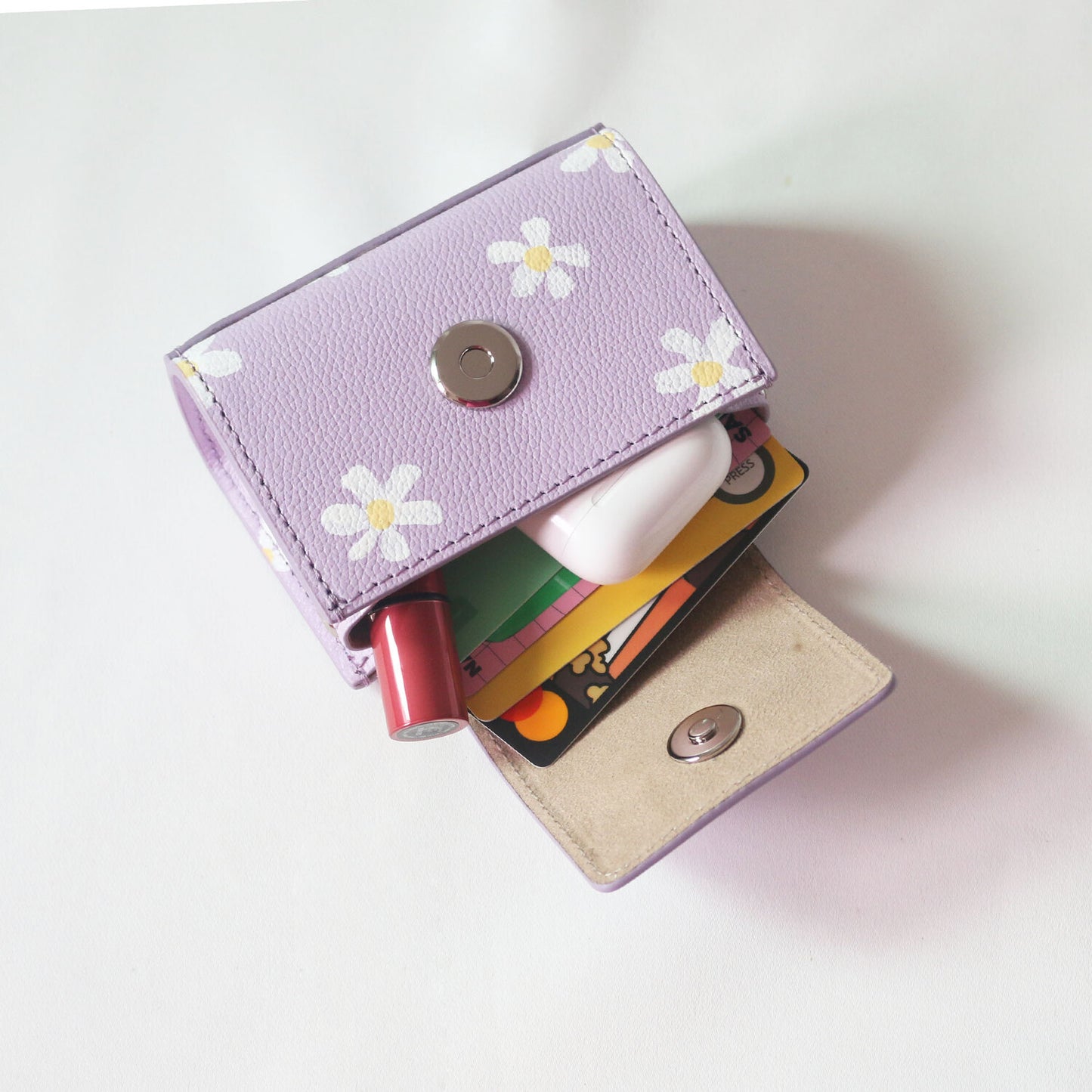 Keike 'shape of' microbag - purple daisy