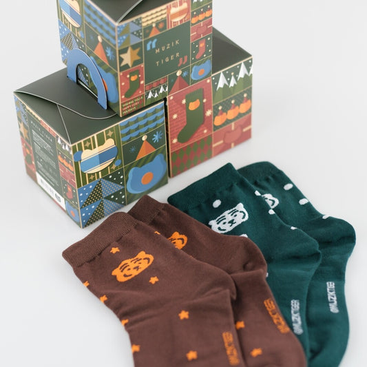 Muzik Tiger Socks 2P (Holiday Gift Set)