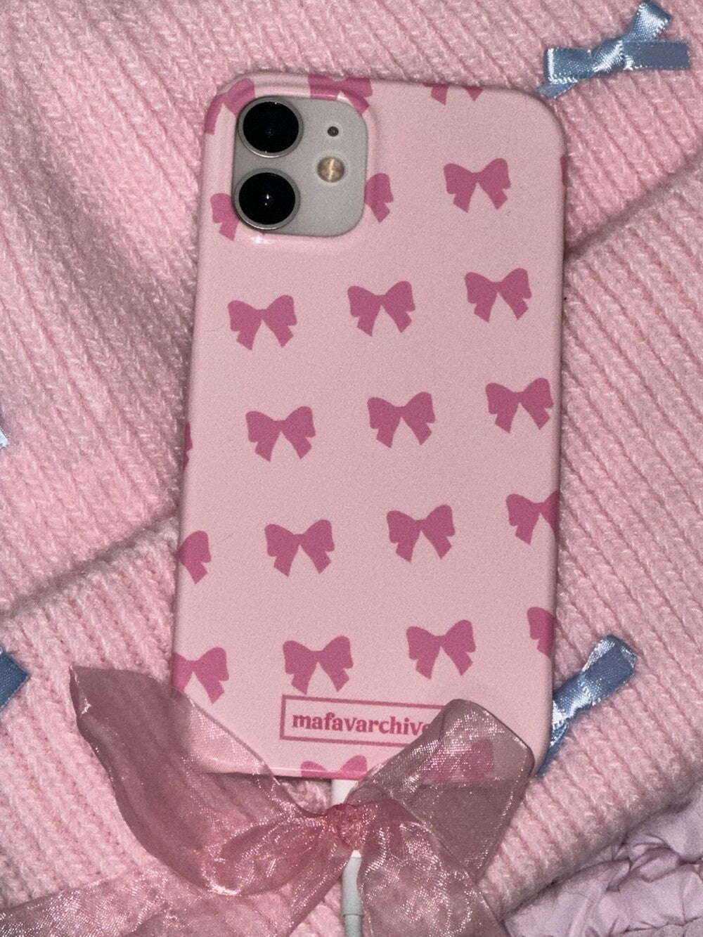 Mafavarchive pastel pink ribbon hard case