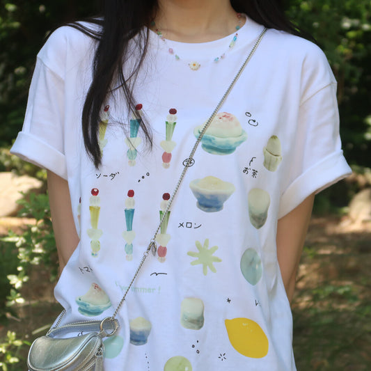 i live with six cats Let's Draw Summer! 🎨 T-Shirt 短袖Tee