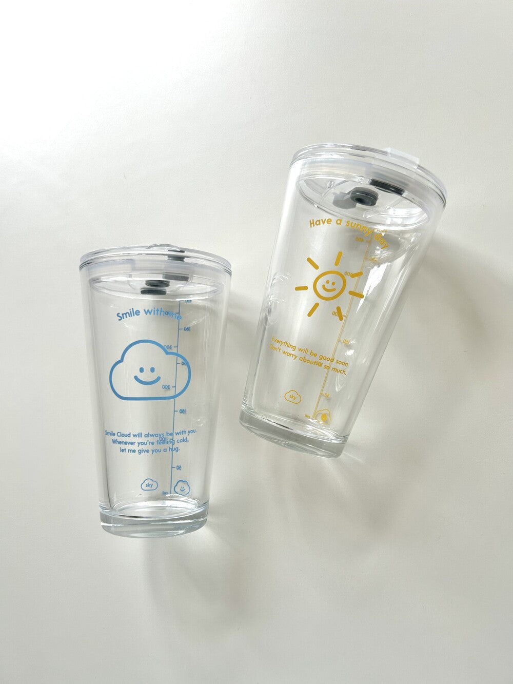 Skyfolio Cloud/Sunny Day Glass Tumbler (2款)