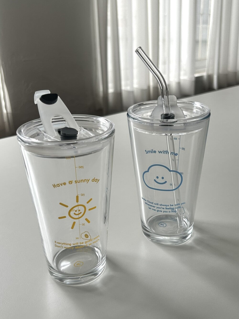 Skyfolio Cloud/Sunny Day Glass Tumbler (2款)