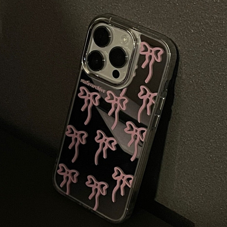 【現貨95折】Mafavarchive ribbon mirror jelly hard case #iphone 12/12 pro