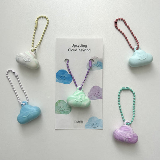 Skyfolio Upcycling Cloud Keyring (5色)