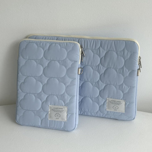 Skyfolio Cloud Quilting Ipad/Notebook Pouch -Sky blue (11, 13-14,15-16 inch)