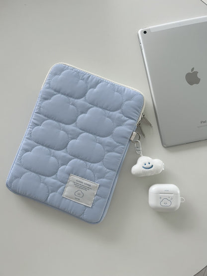 Skyfolio Cloud Quilting Ipad/Notebook Pouch -Sky blue (11, 13-14,15-16 inch)