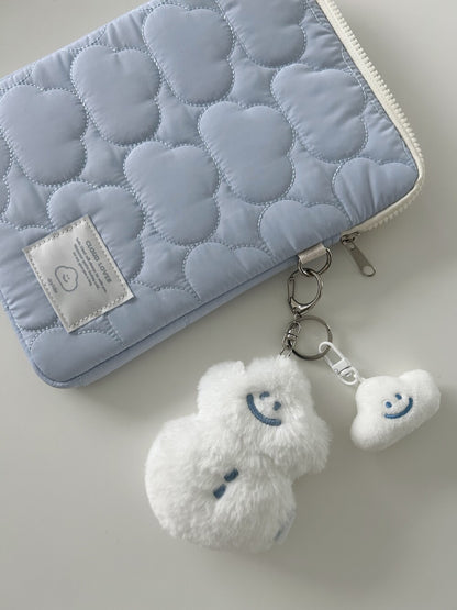 Skyfolio Cloud Quilting Ipad/Notebook Pouch -Sky blue (11, 13-14,15-16 inch)