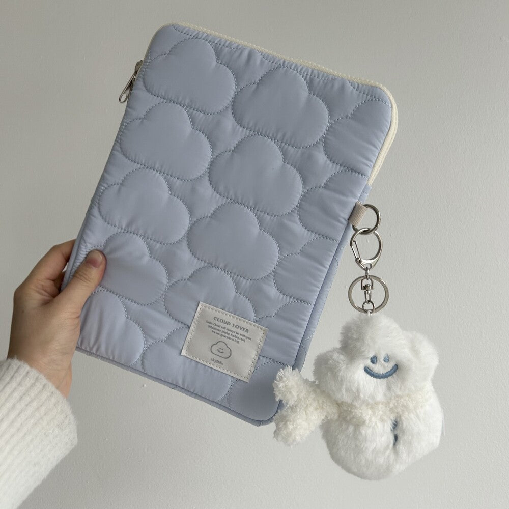 Skyfolio Cloud Quilting Ipad/Notebook Pouch -Sky blue (11, 13-14,15-16 inch)