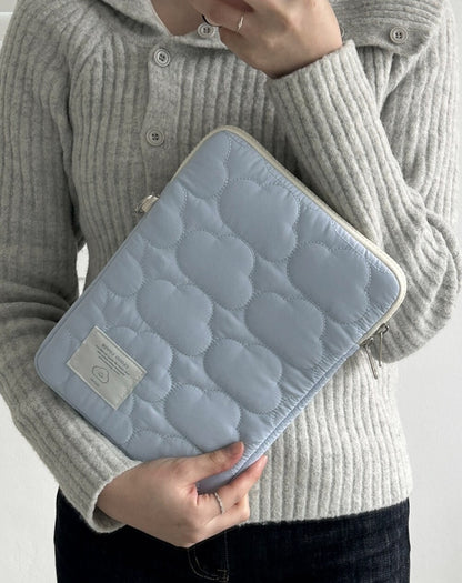 Skyfolio Cloud Quilting Ipad/Notebook Pouch -Sky blue (11, 13-14,15-16 inch)