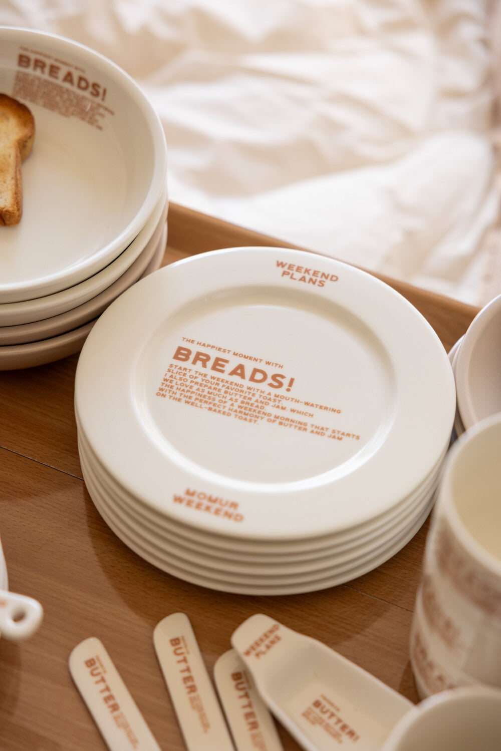 Momur [weekend 8] BREAD plate, knife, bowl, mug (6款各2色)