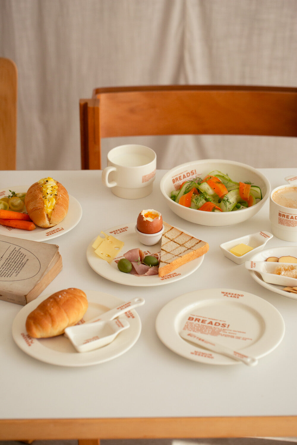 Momur [weekend 8] BREAD plate, knife, bowl, mug (6款各2色)