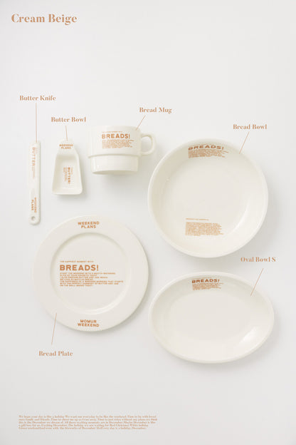Momur [weekend 8] BREAD plate, knife, bowl, mug (6款各2色)