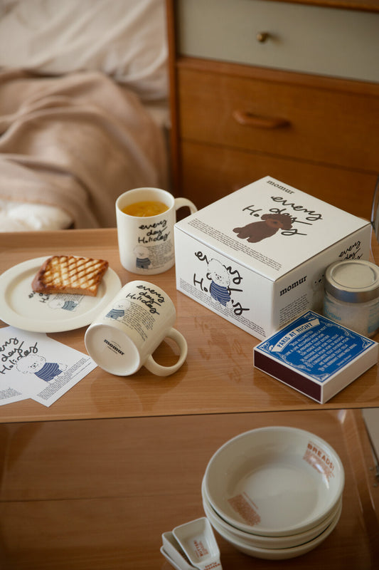 Momur [weekend 8] Holiday puppy set (mug+plate) (7款)