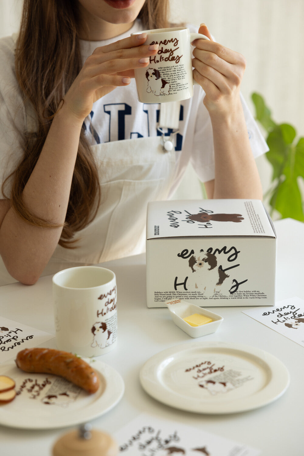 Momur [weekend 8] Holiday puppy set (mug+plate) (7款)