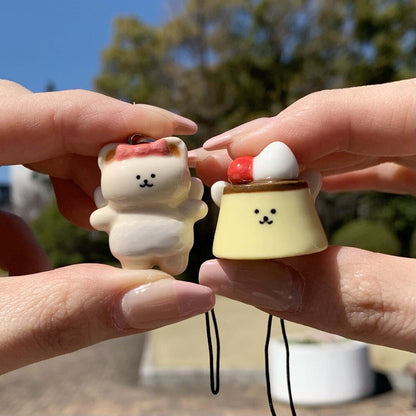 Jellyland Angel Pudding & Honey Pottery Keyring/Set 陶瓷鎖匙扣