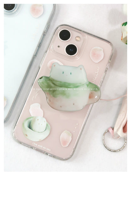 I live with six cats Strawberry Farm Phone Case (Hard Jelly 透明殼)