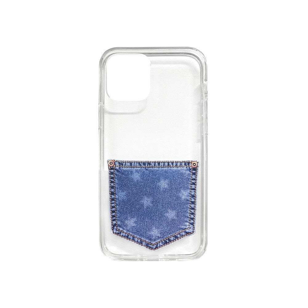 Bit By Bit Denim Pocket Phone Case (Clear 透明殼)