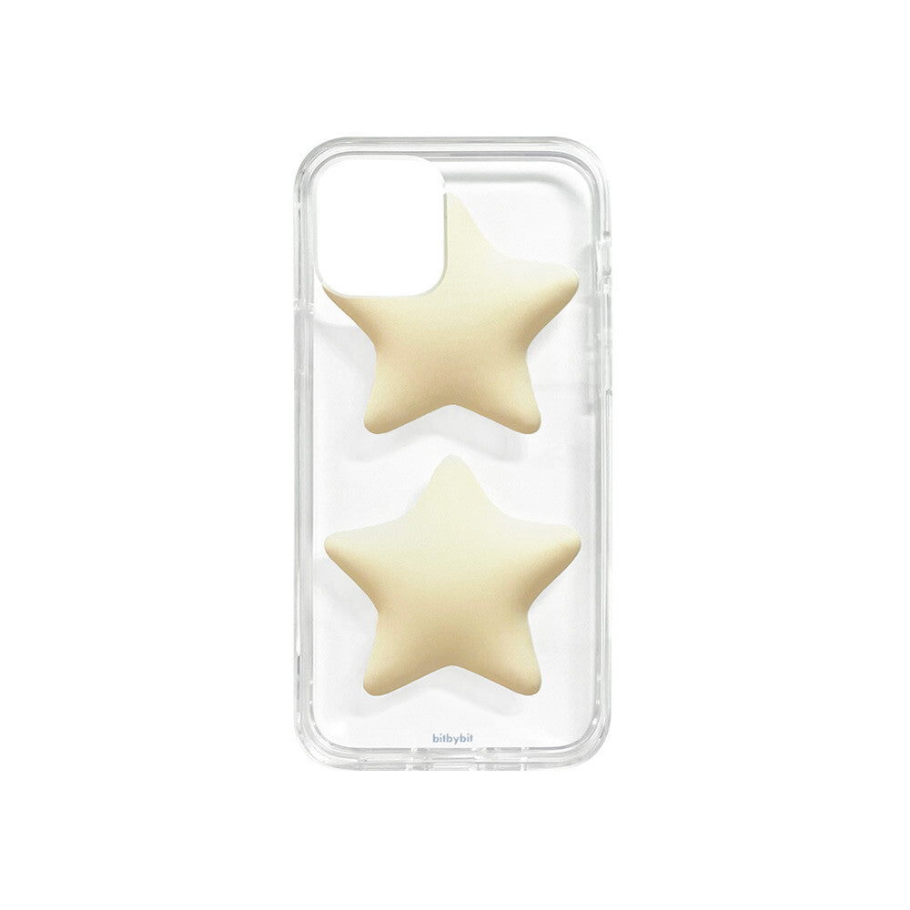 Bit By Bit Yellow Star Phone Case (Clear 透明殼)