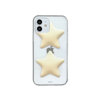 Bit By Bit Yellow Star Phone Case (Clear 透明殼)