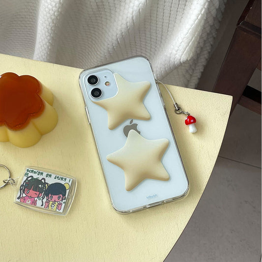 Bit By Bit Yellow Star Phone Case (Clear 透明殼)